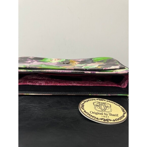 SHARIF ORIGINAL LACQUERED LEATHER SNAKES AND FEATHERS CROSSBODY NEW VERY RARE - Picture 9 of 11